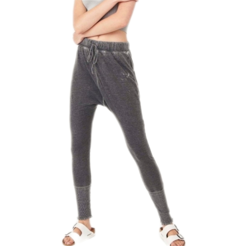 Free People Cozy All Day Harem Black Oversized Leggings Large